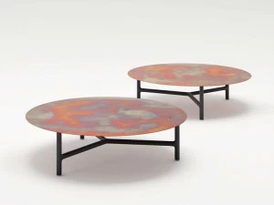 Paola Lenti Низкий круглый журнальный столик Nesso