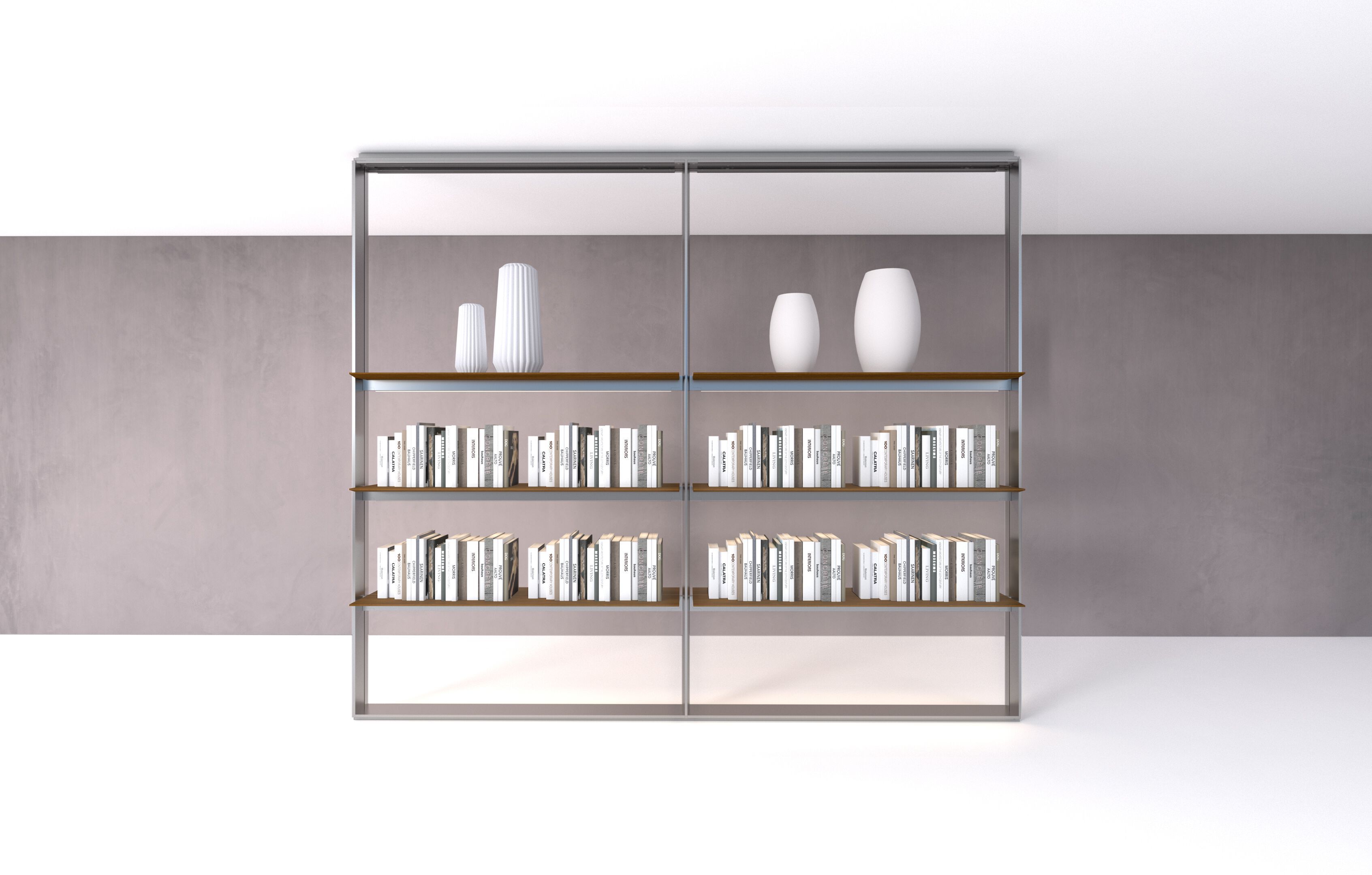 Экструдированный алюминиевый книжный шкаф B&B Italia FLAT.C FRAME ARCH-00061922