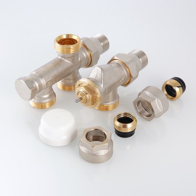 VT.225K.N.E04100 Регулирующий узел для подключения радиатора (комплект) Valtec 1/2" х 100% х 3/4 евроконус  - Вид №7