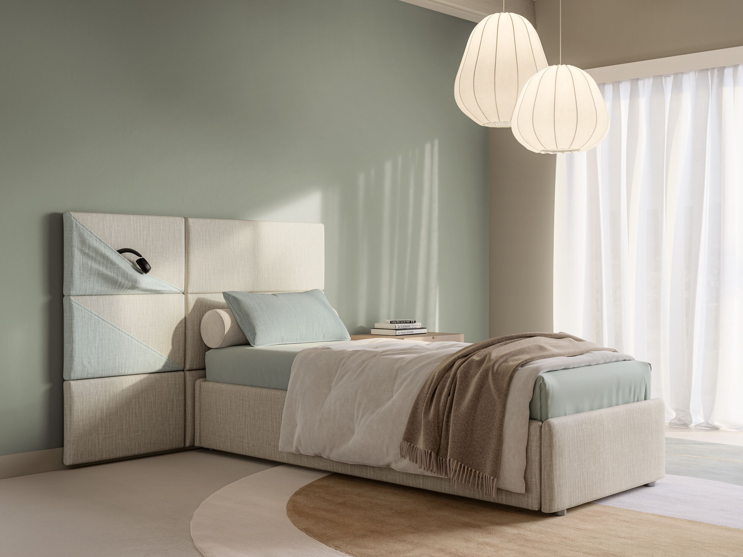 Мягкое изголовье Twils BOISERIE MARLENE OBLIQUE ARCH-00005088