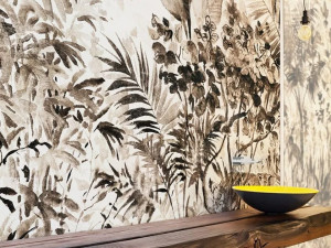 Тропические обои ПВХ бесплатно, экологически чистые, моющиеся