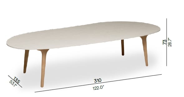 Керамический прямоугольный садовый стол MANUTTI Torsa ARCH-00090392 - Вид №4
