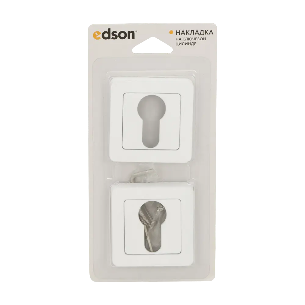 Накладка на замочную скважину Edson EDS-SC-Q1 51.3 мм цвет белый STLM-2036771 - Вид №2