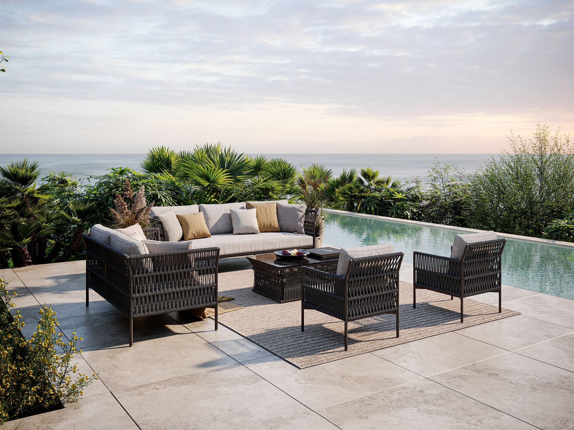 2-местный алюминиевый садовый диван Walters Longshore ARCH-00063179 - Вид №4