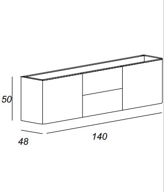Мебель для ванной CEZARES LIVERPOOL 54664 Rosso - Вид №3
