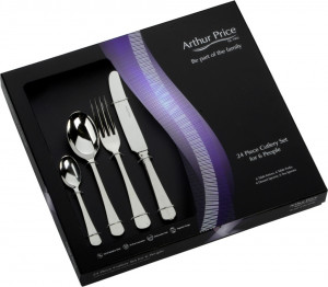 10590012 Arthur Price Набор столовых приборов Arthur Price "Рэттейл", 6/24, п/к Сталь нержавеющая