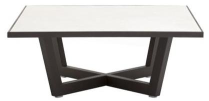 Andreu World Квадратный стальной журнальный столик с керамической столешницей Terra Me4693 - Вид №1