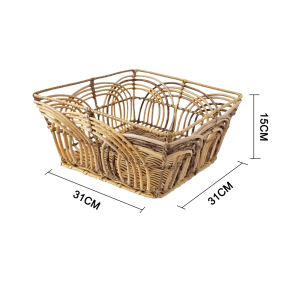 KONSENSA Органайзер из ротанга 31×31×14 см для элегантного хранения 89387987