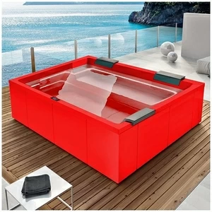 Бассейн Gruppo Treesse Rest SPA-V192H-K прямоугольный spa с гидромассажем и нагревателем встроенный красный
