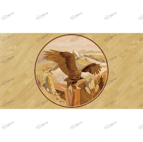 Художественный паркет Da Vinci Розетка 26-195 Дуб Селект (Гладкая) х1000диаметр мм 260090195