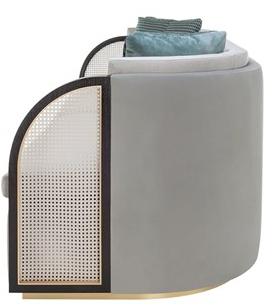 FRATO 3-х местный льняной диван  Fup220025aao  - Вид №1