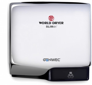 GW01 03 02 03 Genwec Сушилка для рук Slimdri из черного алюминия