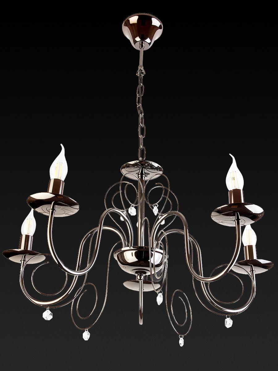 Подвесная люстра Toplight Sylvia TL6040D-05BC TOPLIGHT SYLVIA 186538 Черный  - Вид №1