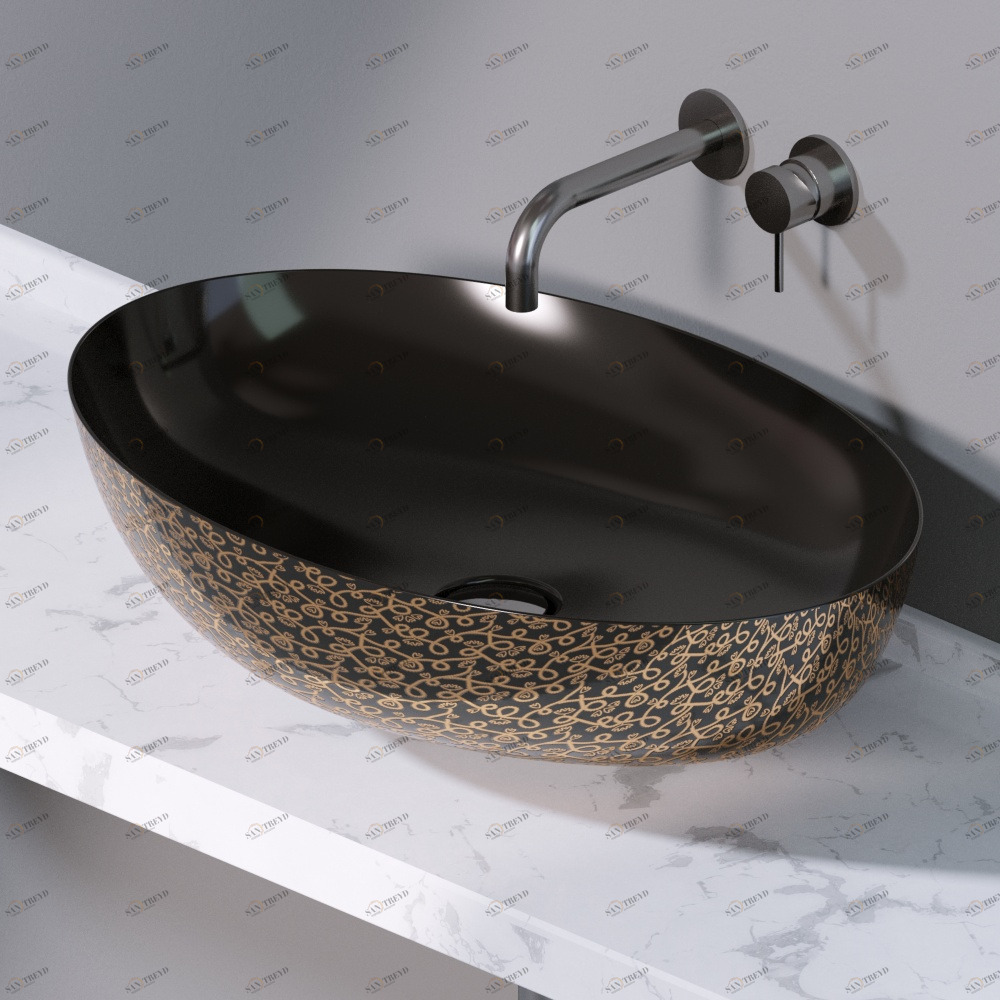 L600401G Накладная раковина на столешницу  овальная A. e T. Italia ELITE AeT ITALIA