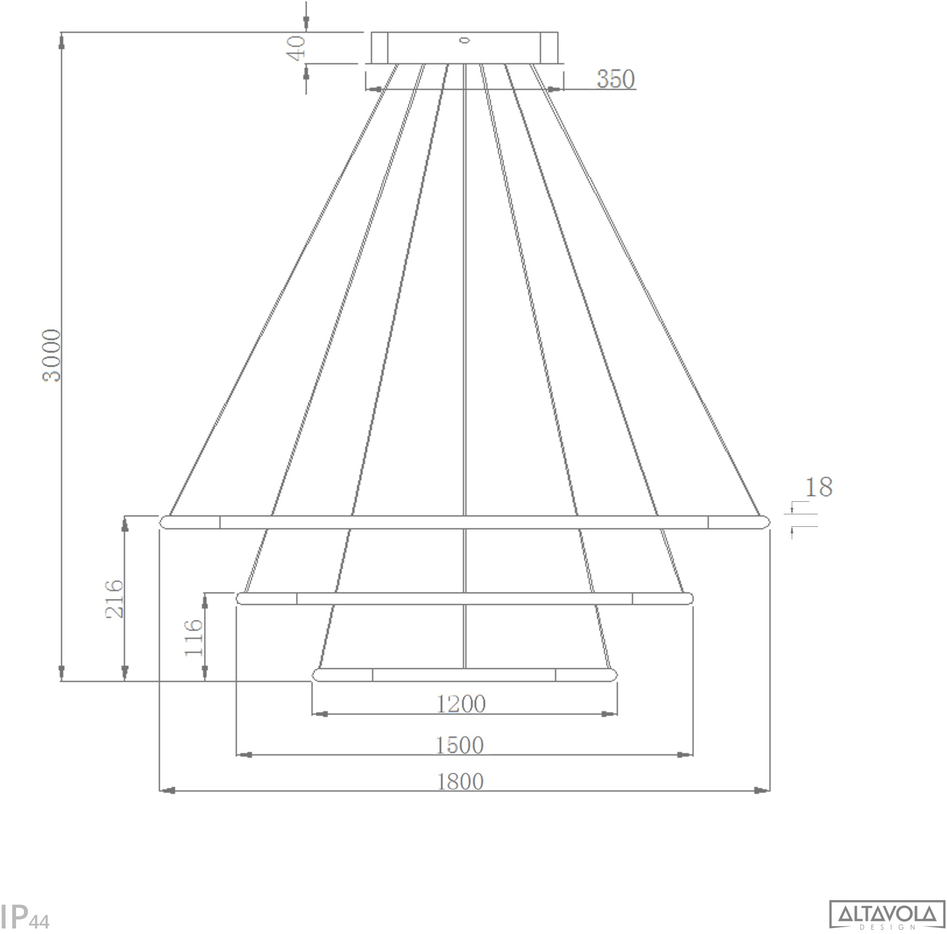Altavola Design Светодиодный подвесной светильник из алюминия Led shape La075/p  - Вид №15