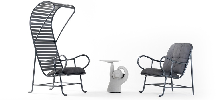 023285 Приставной столик серый BD Barcelona Design Monkey  - Вид №2