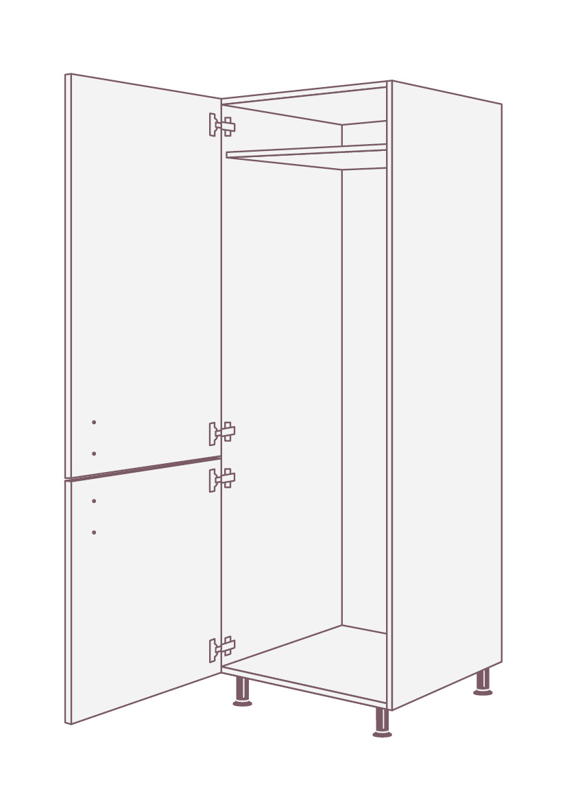 Кухонный шкаф пенал  EPS2D SIDAK SIST2974-690
