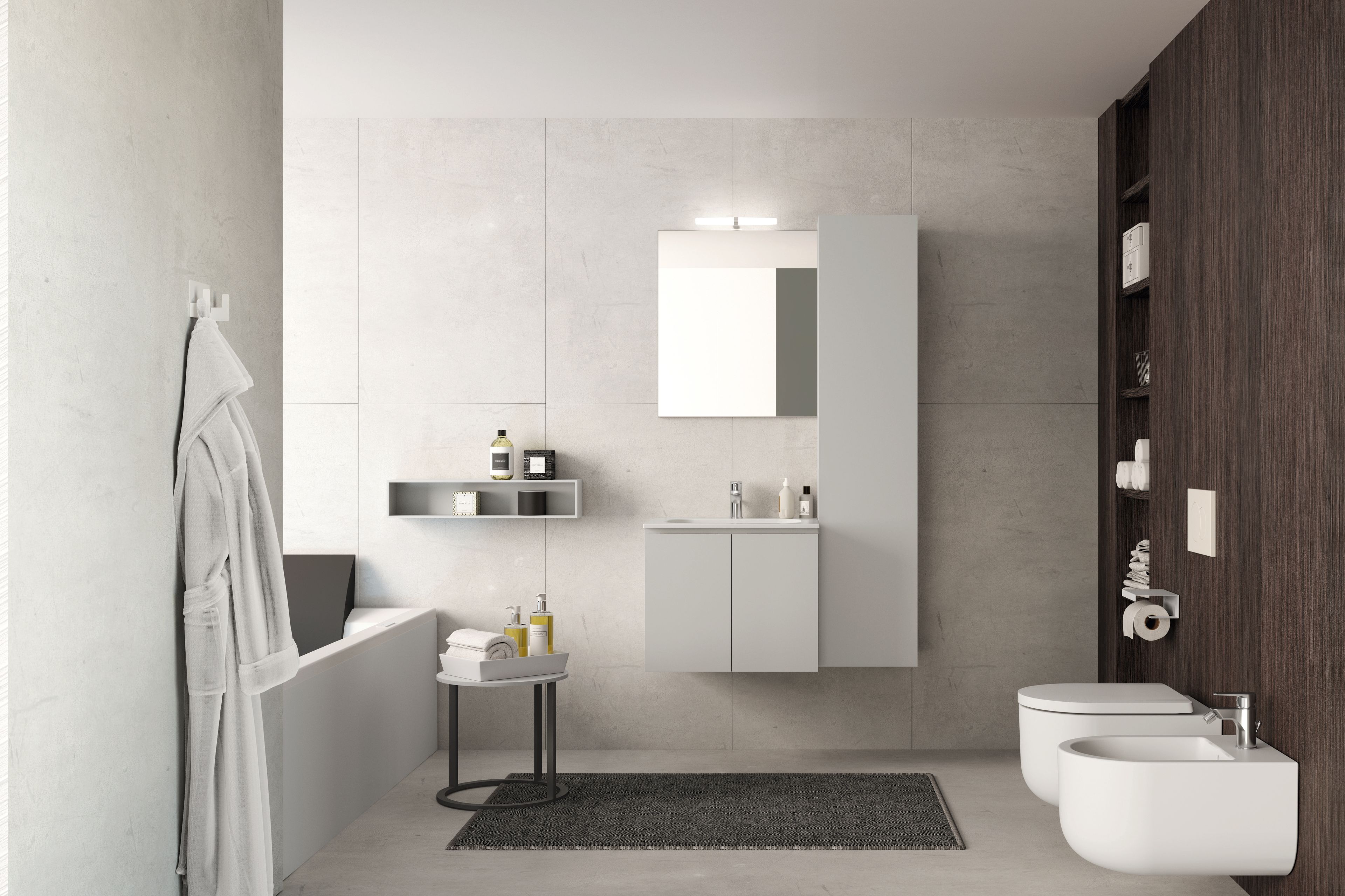 Деревянный шкаф для умывальника с дверцами с настенным креплением Gruppo Geromin Qubo2 ARCH-00141711