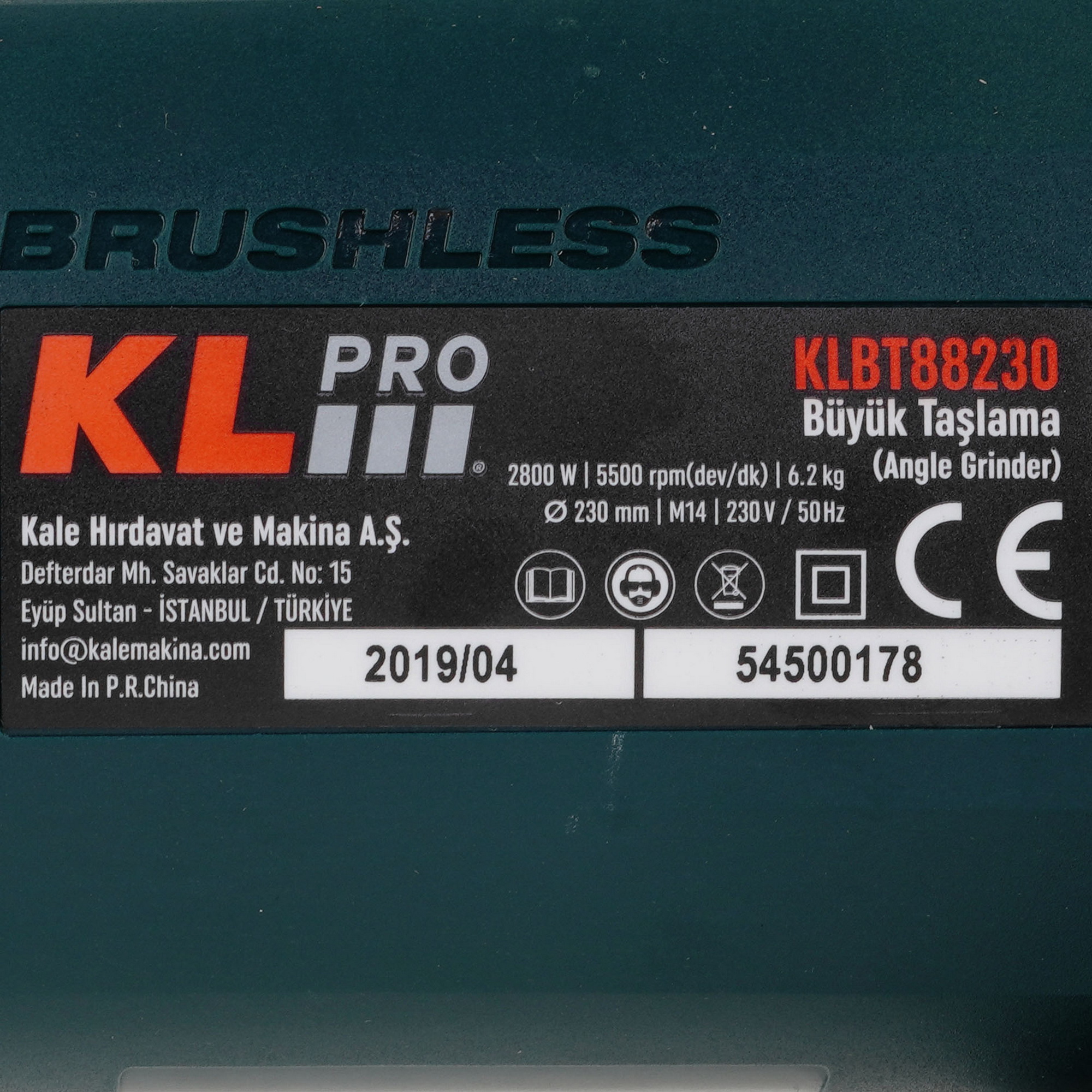 Углошлифовальная машина (УШМ) KLPRO KLBT88230 9150445 STDN-0136816 - Вид №4