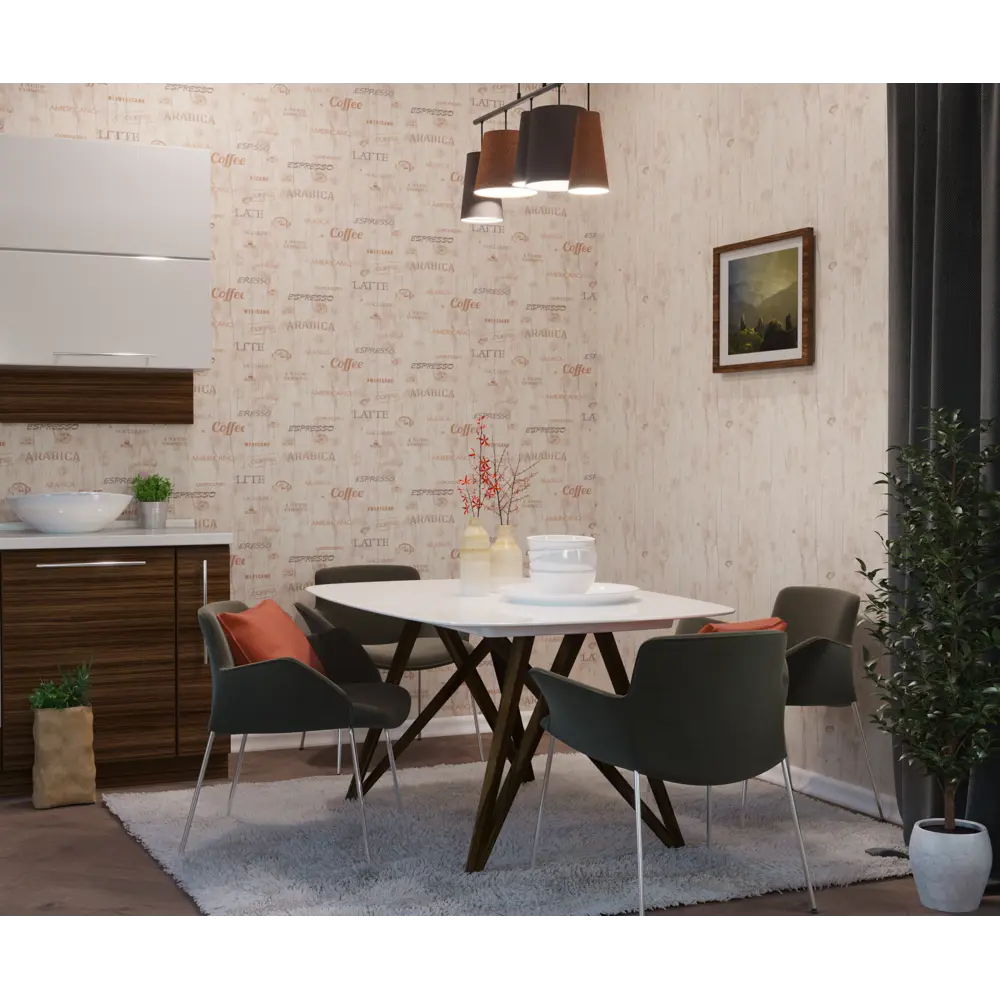 Обои виниловые Home Color Сoffee бежевые 0.53 м HC11008-15 82185888 STLM-2180496 - Вид №3