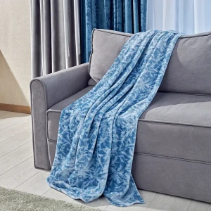 Плед Nia 150x200 см фланель цвет синий 88674466 STLM-2059546