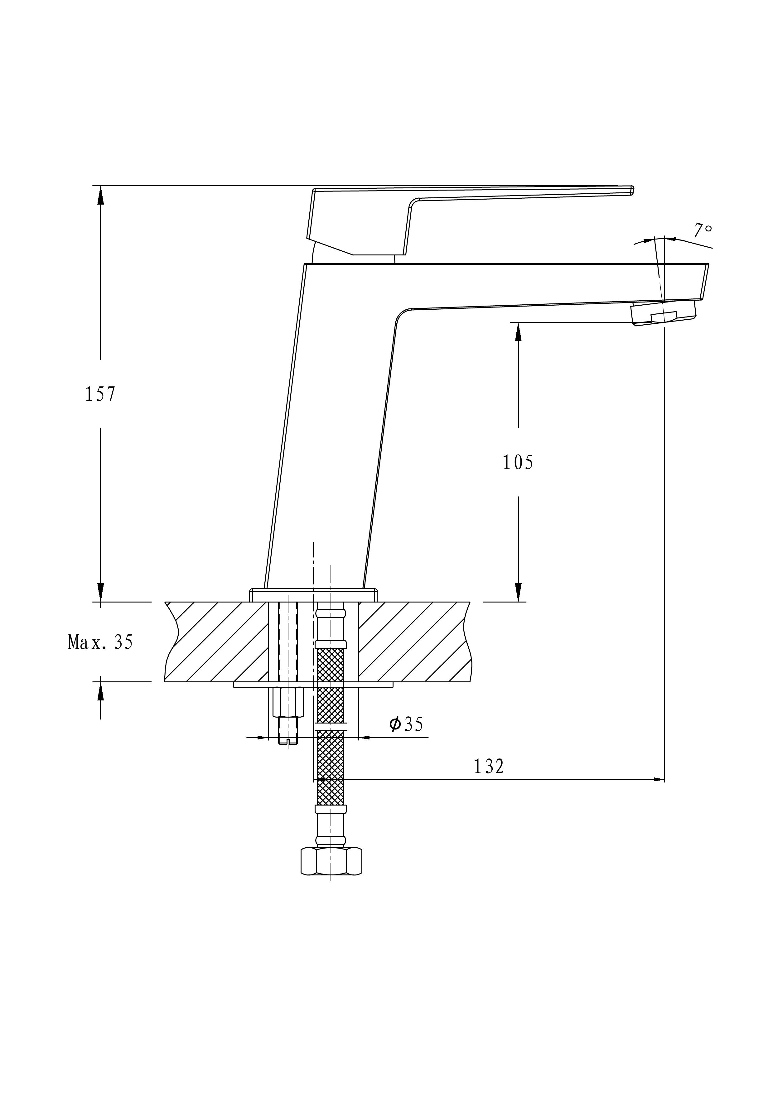 HB10191 Смеситель для раковины , хром Haiba  - Вид №2