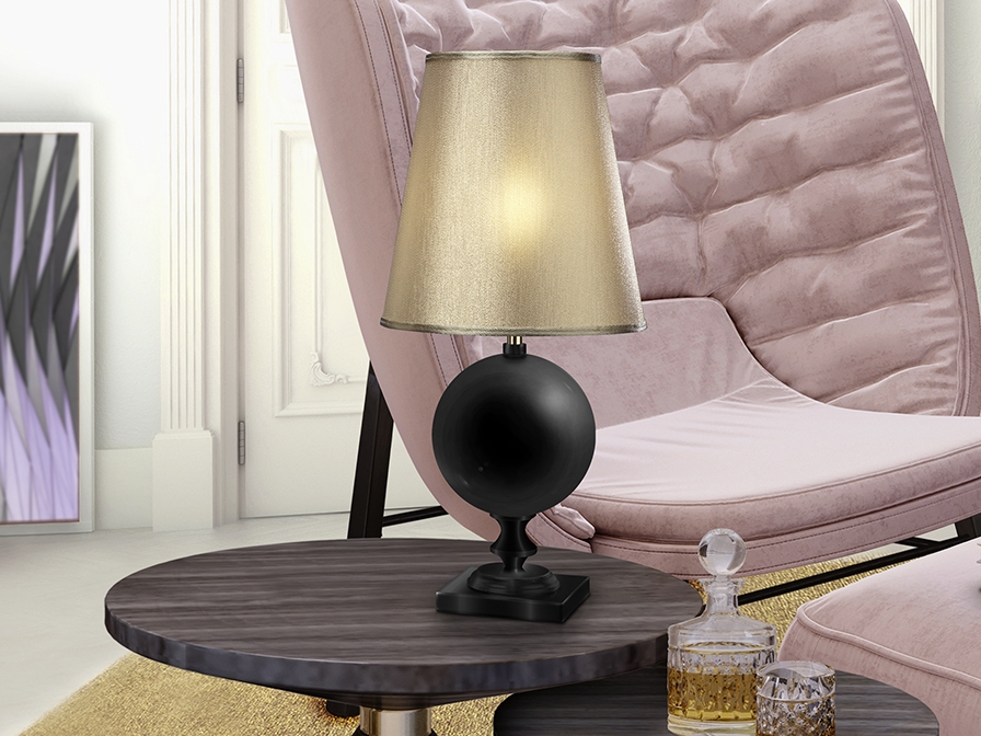 109007 Настольная лампа черный матовый/золотой Schuller Terra - Вид №2