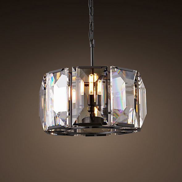 Подвесной светильник Harlow Crystal 3 от Delight Collection KR0354P-3 DELIGHT COLLECTION ДИЗАЙНЕРСКИЕ 243649 Прозрачный;черный  - Вид №1