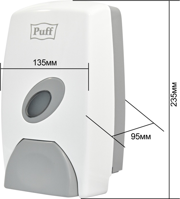 1402.106 Дозатор для жидкого мыла пластиковый 8115 PUFF  - Вид №8