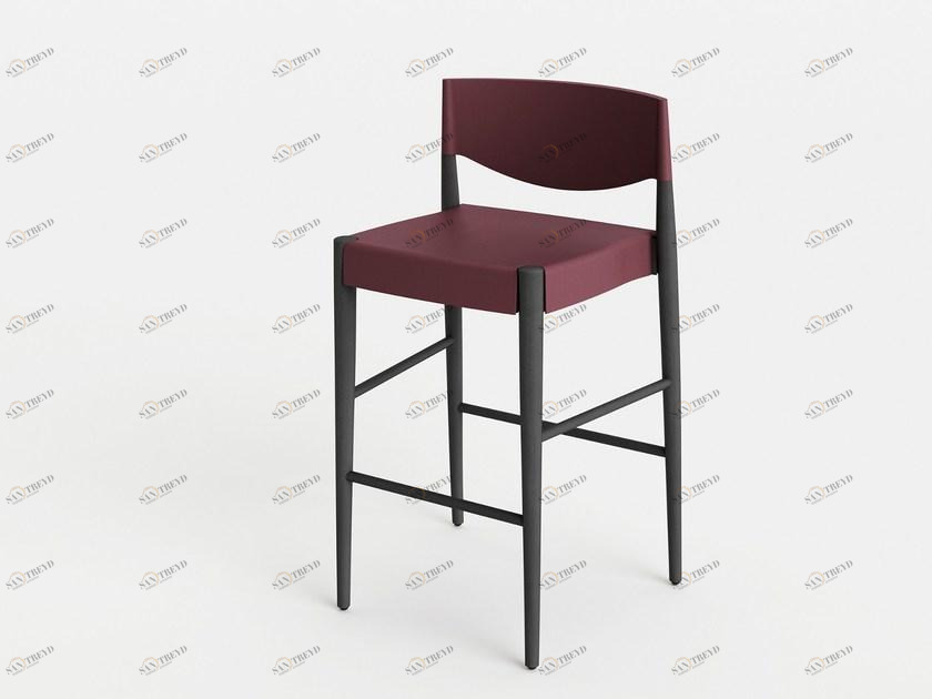 ALMA DESIGN Барный стул из бука и полипропилена с подставкой для ног Virna sun-id-1459919