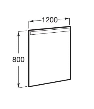 Прямоугольное зеркало со встроенным настенным освещением Roca EIDOS 8123 ARCH-00032296 - Вид №23