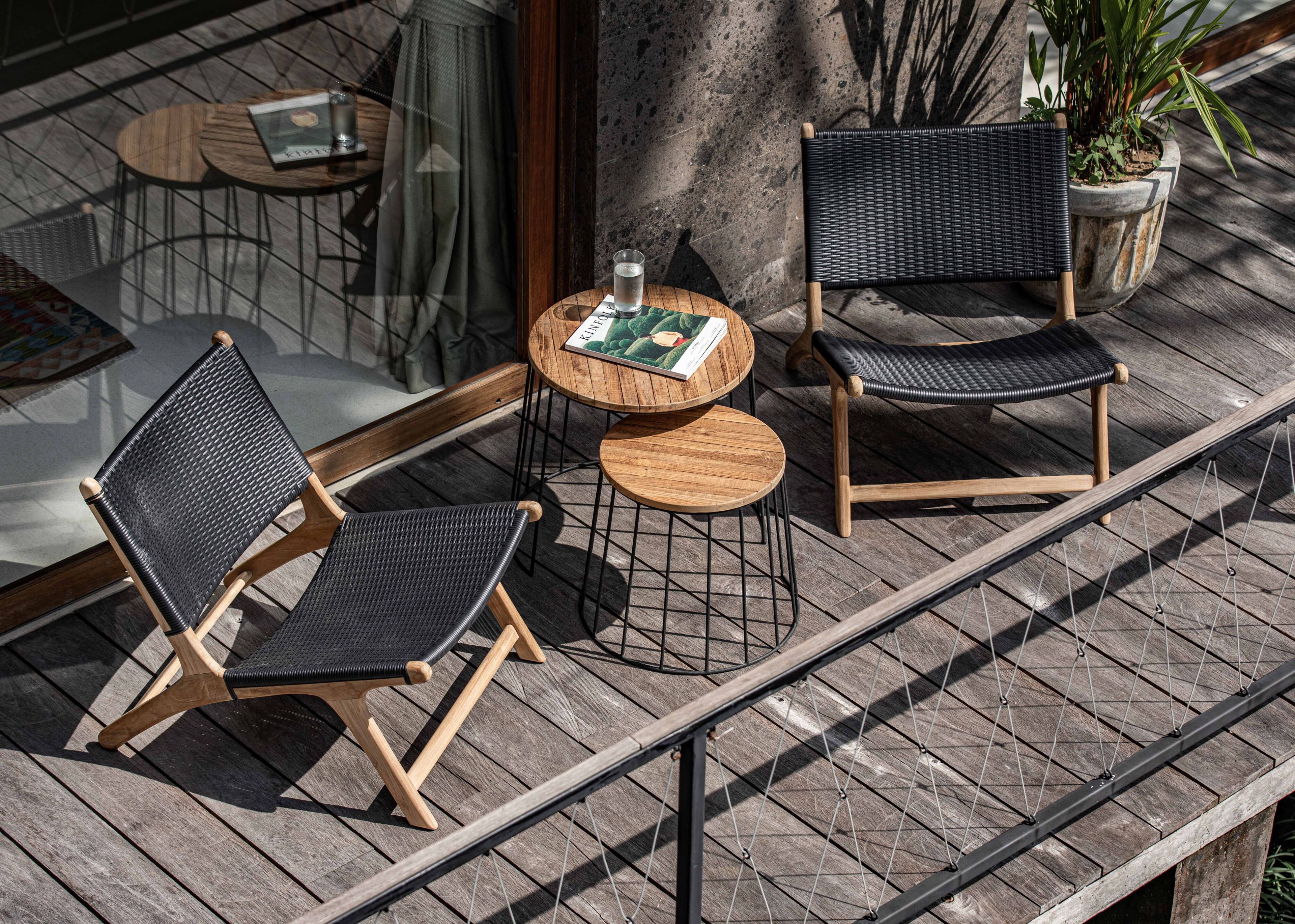 Садовое кресло из тикового дерева и синтетической ткани cbdesign Vienna Relax ARCH-00041545 - Вид №19