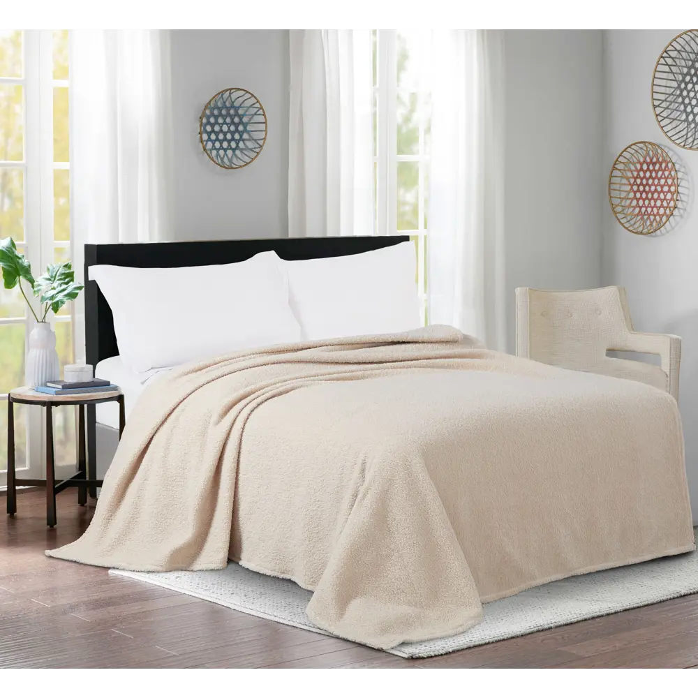 Плед 150x200 см букле цвет бежевый СТОЛИЦА ТЕКСТИЛЯ STLM-2174909 - Вид №4