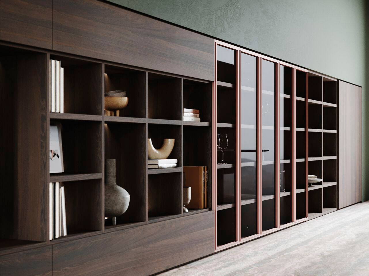 Книжный шкаф из дуба с освещением Guzzini & Fontana House of Electric Guitar ARCH-00109350