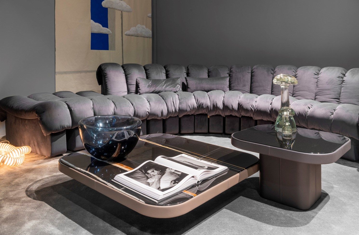 Квадратный журнальный столик из кожи и стекла de Sede DS-3011 ARCH-00115660 - Вид №2