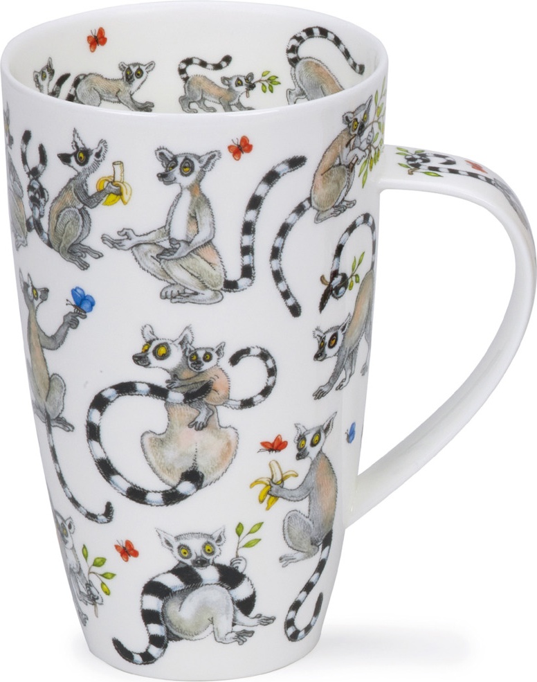 10648679 Dunoon Кружка Dunoon "Следуй за лемуром.Хенли" 600мл Фарфор костяной Животные