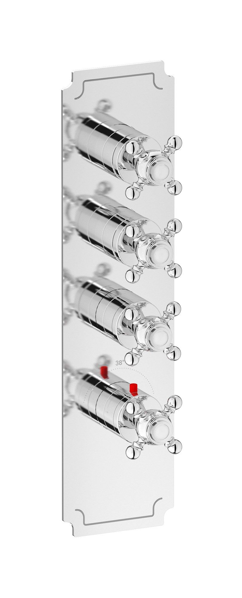 Термостатический смеситель для душа с 4 отверстиями с пластиной IB Aqua ARCH-00131524 - Вид №1