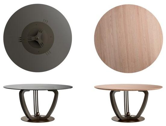 Caroti Круглый стол из стали и хрусталя Concept Art.115 - helix - Вид №4