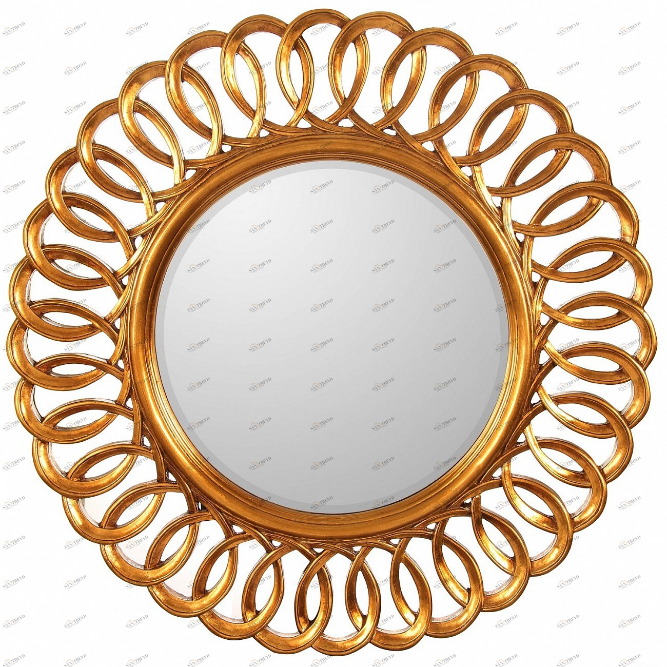 Зеркало настенное круглое 90 см античное золото Kimberly Gold ART-ZERKALO ДИЗАЙНЕРСКИЕ 00-3884101 Зеркальный;золото 