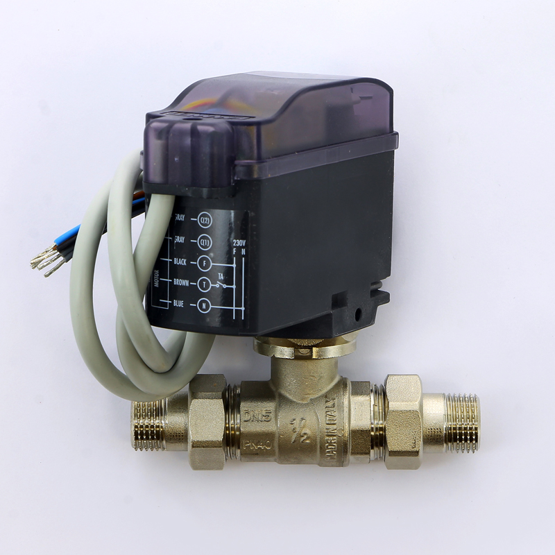 Кран шаровой с разъемными соединениями НН двухходовой MODULO COMPACT с сервоприводом EMMETI 1/2" 01425800