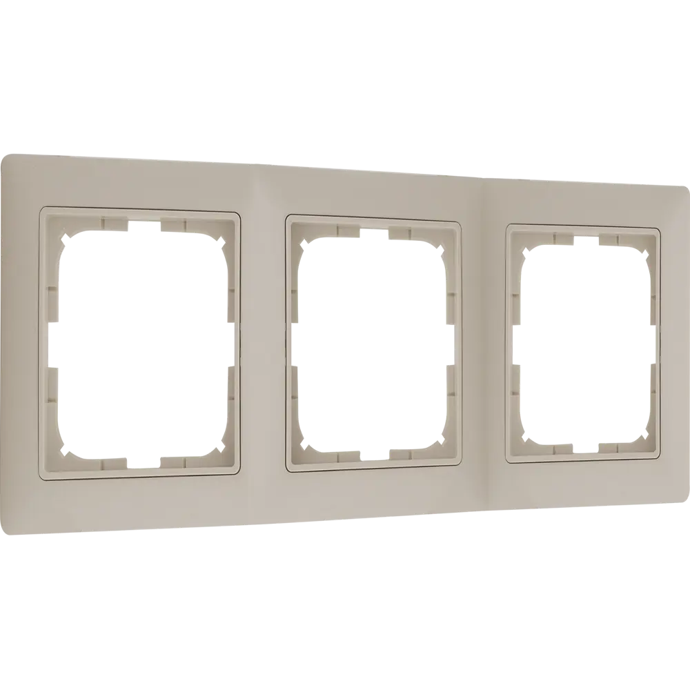 Рамка для розеток и выключателей ABB Basic55 3 поста, цвет белый 13606909 STLM-2150808 Basic 55 - Вид №1