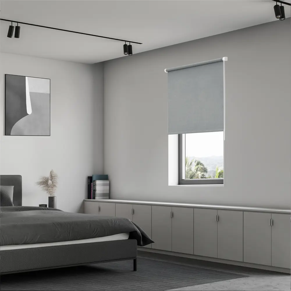 Рулонная штора KREAFORTA Karelia блэкаут серая - полное затемнение и приватность 89391185 STLM-1569433 - Вид №7