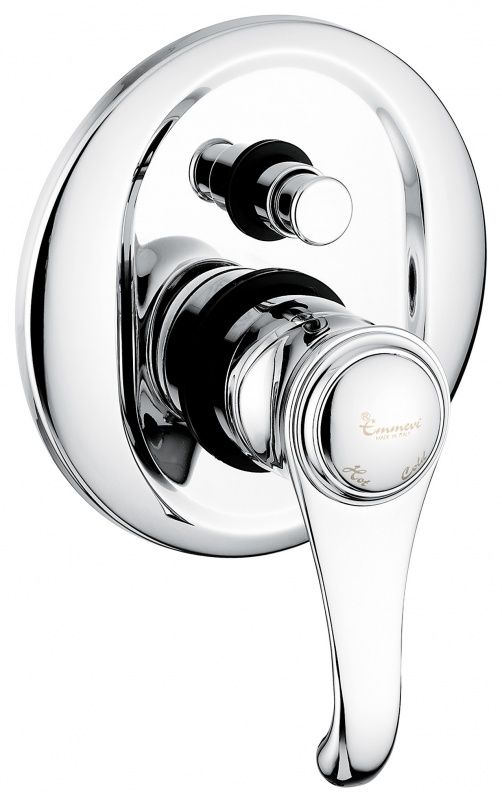 6019NO Внутристенный смеситель Tiffany на 2 выхода, цвет черный-золото EMMEVI