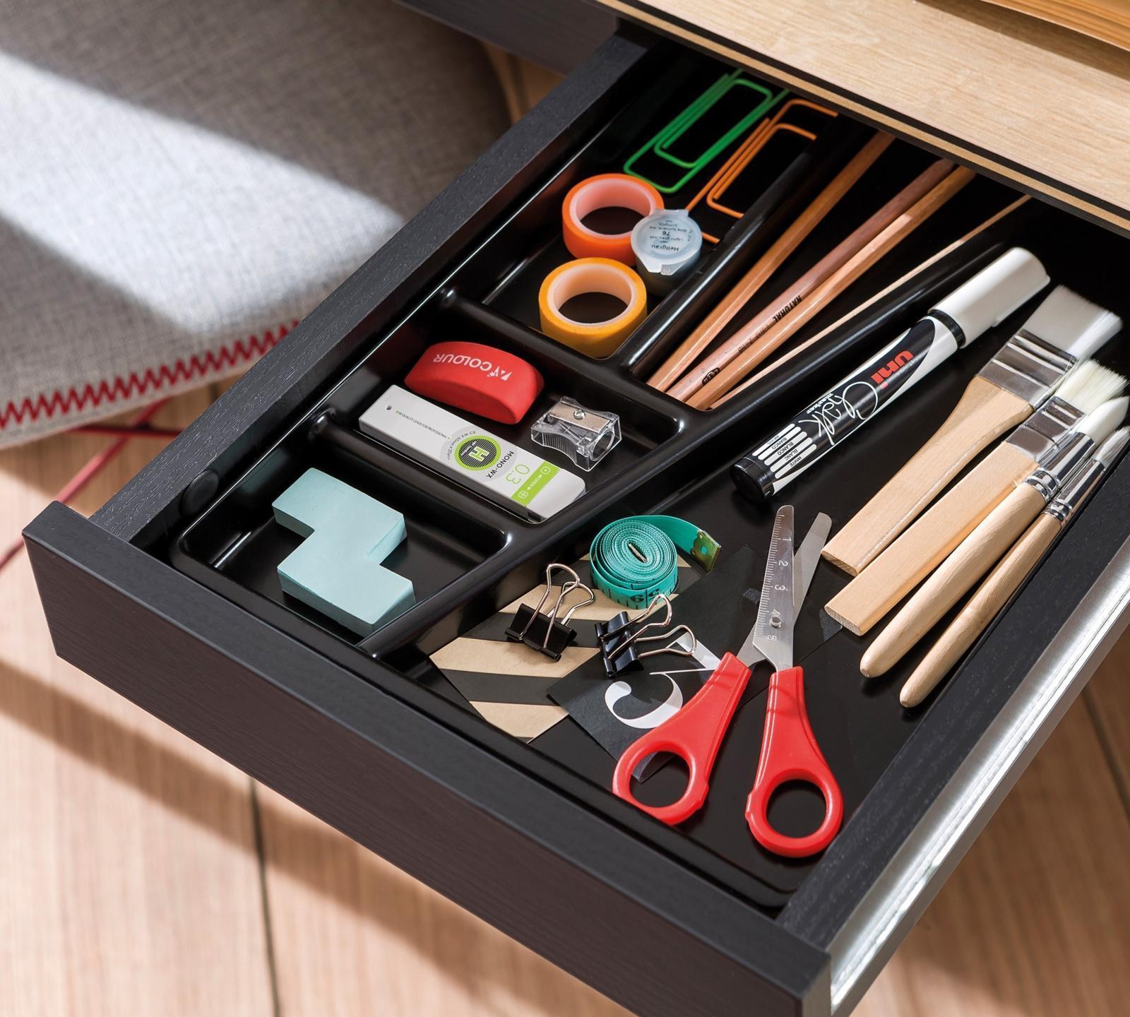 Письменный стол с полками 110 см черный Black M CILEK BLACK 00-3832438 Черный Santreyd - Вид №3