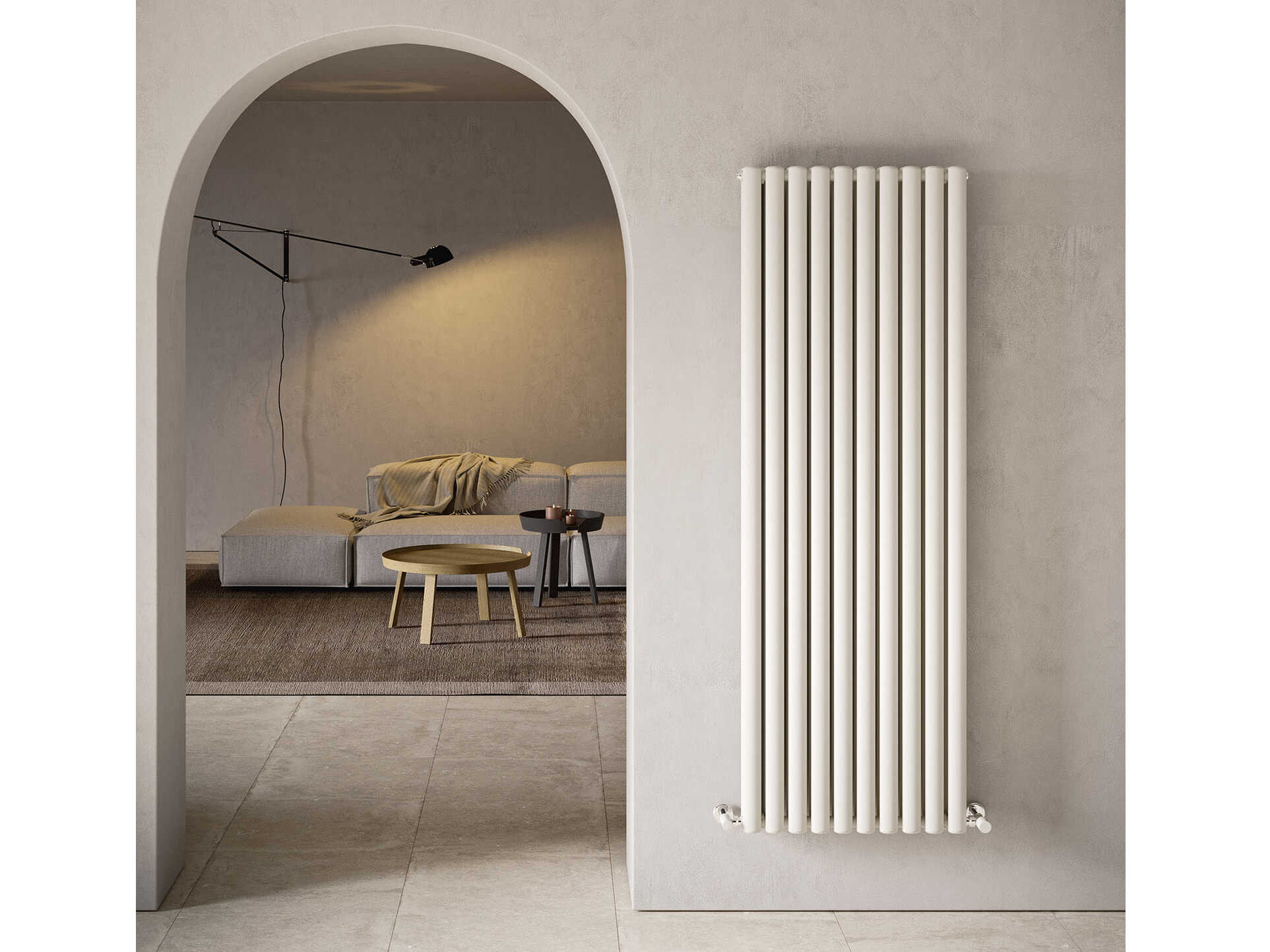 Вертикальный стальной мебельный радиатор с двойным рангом эллиптических трубчатых элементов Irsap Ellipsis ARCH-00066177 - Вид №2