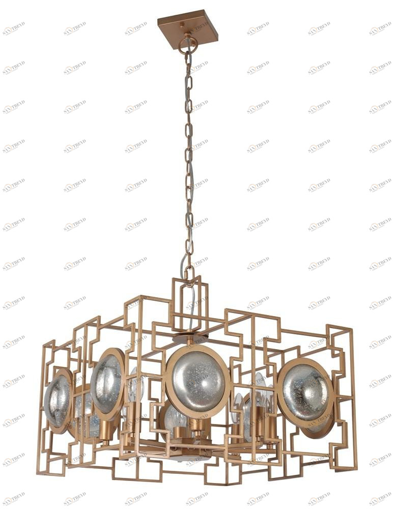 Подвесная люстра Crystal Lux Cuento SP8 Gold CRYSTAL LUX ДИЗАЙНЕРСКИЕ, CUENTO 108728 Золотой 