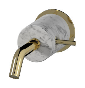 Встроенный в стену смеситель для раковины на 1 отверстие в комплекте с донным клапаном WE ARE IB mr209ii_1 Pale Gold Marmo