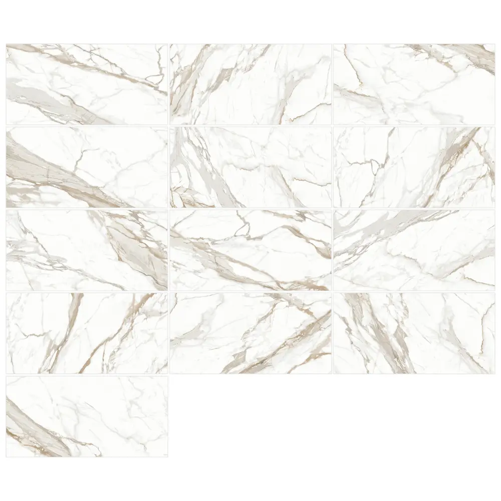 Глазурованный керамогранит Alma Ceramica Calacatta Gold 04 60x120 см 1.44 м² матовый цвет белый 89458840 STLM-2162910 - Вид №2