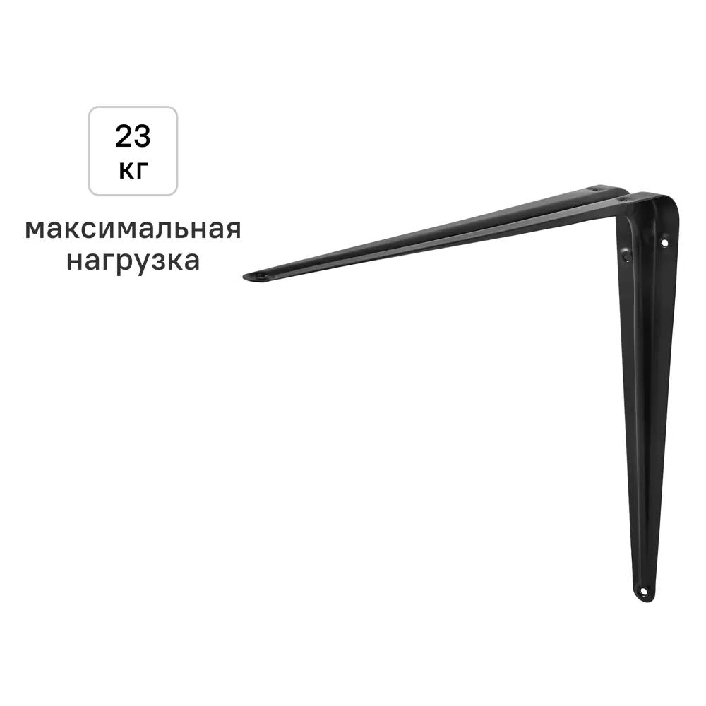 Утилитарный кронштейн Normo 30x35 см нагрузка до 23 кг цвет черный 89438015 STLM-2080673 Santreyd 
