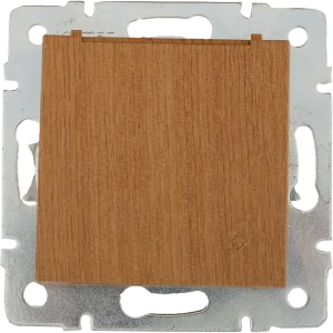 Розетка встраиваемая Lexman Виктория с заземлением с крышкой цвет дуб классический